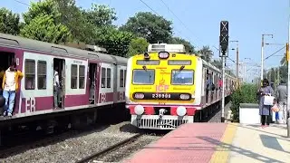 Dangerous Crossing Trains | Kolkata Jammu Tawi EXPRES Crossing Ranaghat Sealdah ICF Local Train
