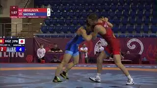 1/4 GR - 55 kg: N. ABDULLAEV (KGZ) v. Y. SHIOTANI (JPN)