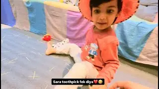 Sara toothpick fek diya❤️🤣 || #dailyvlog #trending #youtubeshorts #foryou