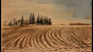 Painting Frosty Fields Using Dry-brushing And Wax Resist