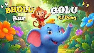 Bholu Bandar aur Golu Hathi 🐒🐘 | Hindi Kids Cartoon Song | Dosti Wala Jungle Jingle