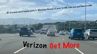 Verizon GM postpaid speed test on the H1 west Freeway Honolulu Hawaii with freeway pau hana traffic