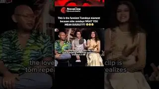 This is the funniest Tomdaya moment because miss zendaya WHAT YOU MEAN OUUUU???? 😭😭😭