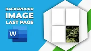 How to insert background image last page in word