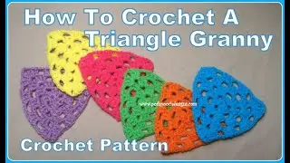 How To Crochet a Triangle Granny  #crochet #crochetvid