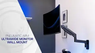 MOUNT-V101V Pneumatic Arm Single Ultrawide Monitor Wall Mount by VIVO