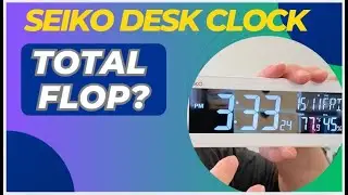 Seiko LED color changing Desk Clock Review, Office Upgrade Time (QHL085W)