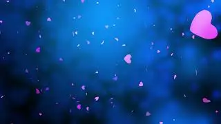 Heart Falling Background | Heart Particles Background | Falling Pink Hearts