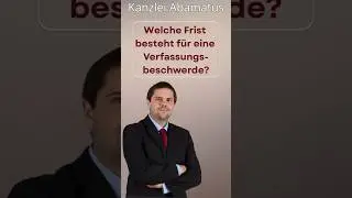 Welche Frist besteht f&uuml;r eine Verfassungsbeschwerde?