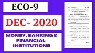 ECO-9 DECEMBER-2020 QUESTION PAPER IGNOU