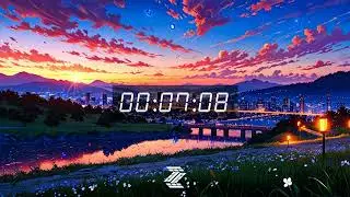50-Minute Digital Timer | Tranquil Cherry Blossom Haven | TimelyFlow