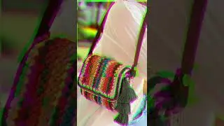 Como fazer bolsa de croch&ecirc; colorida | Croch&ecirc; Passo a passo | Bolsa de croch&ecirc; para iniciantes #croche