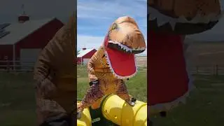 Puppy saves the day 🦖😅 #shorts #puppy #dinosaur