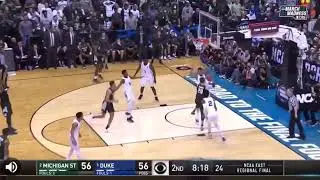 Matt mcQuaid hits a 360 circus layup to take the lead over duke