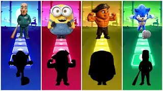 Squid Brainrot 🆚 Minions 🆚 Pirate Brainrot 🆚 Sonic | Tiles Hop EPIC BATTLE!