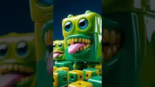 Cube Monsters: 3D Horror-Cute Feeding Frenzy 🟩🟨 #weirdverse #shorts
