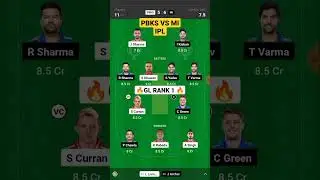 PBKS vs MI Dream11 Prediction | PBKS vs MI Dream11 Team | mi vs pbks IPL 2023 #shortsviral #shorts