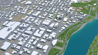 Saskatoon city Canada 3d model 50km