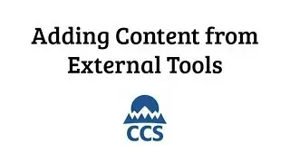 Adding Content from External Tools to Canvas