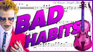 BAD HABITS partitura violino / violin sheet / partitura viol&iacute;n - easy violin sheet /