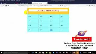 How To Design a HTML Table..Engr sm ibrahim sumon