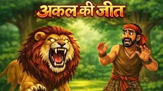 कैसे एक लकड़हारे ने अक्ल लगाकर गाँव वालो को शेर 🦁 के आतंक से बचाया । अक्ल की जीत hindi moral story 