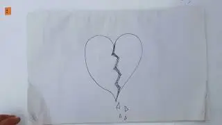 How to draw Broken heart 💔 