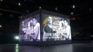 NCAA 90 tribute video to their hoops legends in opening ceremonies