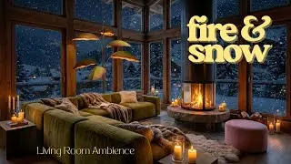 New Year’s Eve Fireplace Ambience | Snowy Night ❄️ | 4K No Ads