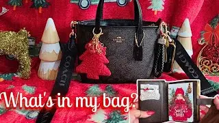 What's in my mini bags?! | Christmas 2025 Coach mini city tote 🎄🎁#christmas #coach #accessories 