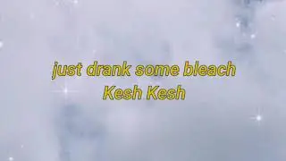 just drank some bleach || kesh kesh lyrics
