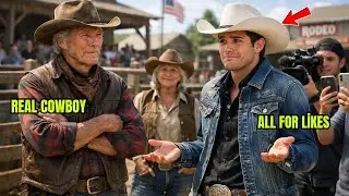 Young Cowboy Mocked Me At Texas Rodeo...What I Did Next Silenced Him | Clint Eastwood