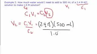 Chem 11: Dilution Calculations_Solving for Final Volume after Dilution Example 2