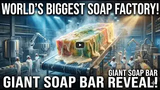 Giant Soap Bar Factory: Massive Production Line in Action!