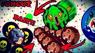 AGARIO BAITING A HUGE TRICKSPLIT POSSIBLE?! // #CRAZY UNCUT GAMEPLAY in Agar.io