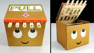 How To Make Popsicle Sticks Safe Box With Secret Lock | How To Make Personal Safe From Cardboard