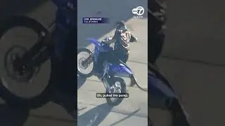 Dirt bike rider refuels during chaotic LA Police chase | Car Chase Channel