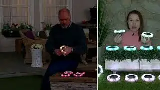 Bell & Howell Mosaic Design S/4 Solar Disk Lights with Stakes on QVC