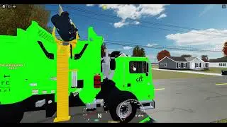 Mack ZR SL GFL Garbage Truck Doing Garbage Collection.