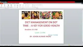 Diet Management  on Dot Time: A key Good Health