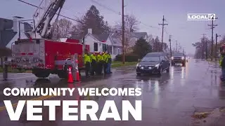 Ohio community gathers to support Korean War veteran returned home after 70 years