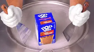 poptarts - how to make frosted Brown Sugar Cinnamon Tarts to Ice Cream | Ice Cream Rolls - Food ASMR