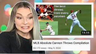 New Zealand Girl reacts to MLB ABSOLUTE CANNON THROWS COMPILATION!!