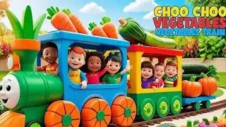 🥕🥦Learn Vegetable Name || Fun Catchy Vegetables Train for Kids 🚂 + Nursery Rhyme🌈