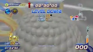 Sonic Free Riders Forgotten Tomb as Silver the Hedgehog with Psychic Wave Air Ride Skill/Grind Skill