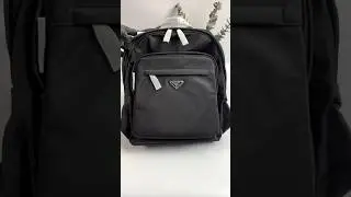 Pr*da Nylon Backpack &ndash; Minimal Street Style Must-Have 🎒🖤 | #pradabag    #luxurylook