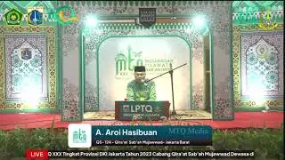 Juara 2 Ust. A Azrai Hasibuan (JAKBAR) Qiraat Imam Ibn Kastir MTQ XXI Provinsi kalbar 2023