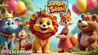 Jungle Ke Raja Ki Sagai &ndash; Funny Animal Wedding Rhyme | Hindi Kids Song | Cocomilan