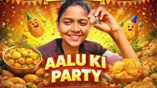 Aalu Ki Party 🥳 🥔🥰.                                              Or A Sb Kya Kya Kr Rhi H 🤔