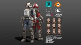Space Marshal Female Version - 3D Game Ready Asset